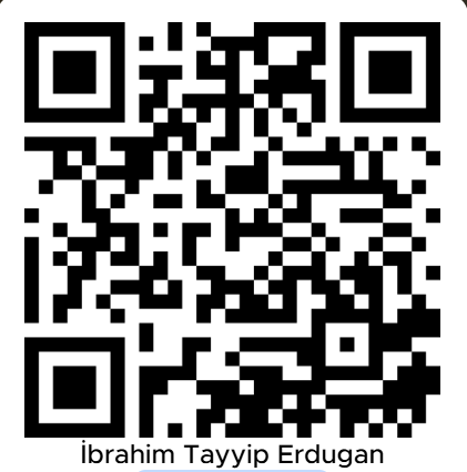 İbrahim Tayyip Erdugan dijital kartvizit QR kodu